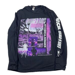 My Chemical Romance  Danger Days Band Tee Black and Purple Graphic Long Sleeve